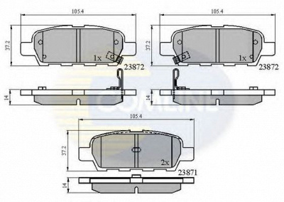 COMLINE cbp3912 -  Комплект тормозных колодок, дисковый тормоз