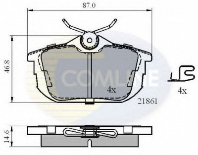 COMLINE cbp3945 -  Комплект тормозных колодок, дисковый тормоз