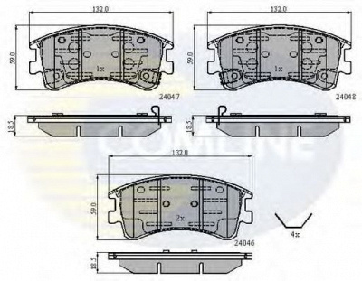 COMLINE cbp3950 -  Комплект тормозных колодок, дисковый тормоз