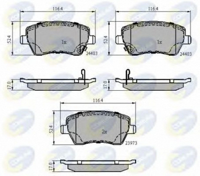 COMLINE cbp3984 -  Комплект тормозных колодок, дисковый тормоз