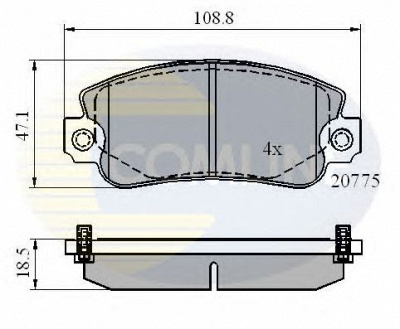 COMLINE cbp4129 -  Комплект тормозных колодок, дисковый тормоз
