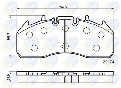 COMLINE cbp9078mk -  Комплект тормозных колодок, дисковый тормоз