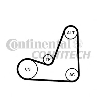 CONTITECH 5pk1200k1 -  Поликлиновой ременный комплект