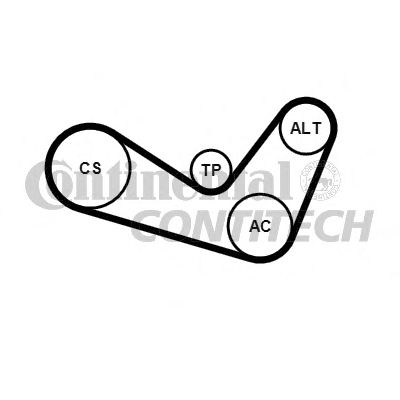 CONTITECH 6pk1050k1 -  Поликлиновой ременный комплект