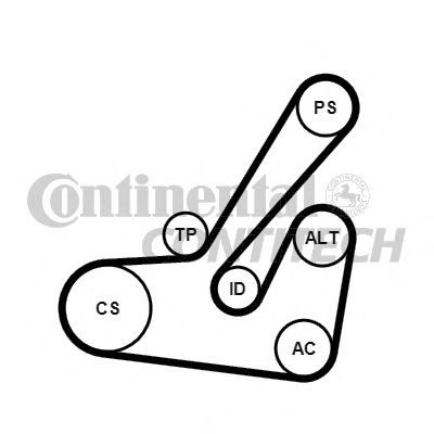 CONTITECH 6pk1145k2 -  Поликлиновой ременный комплект
