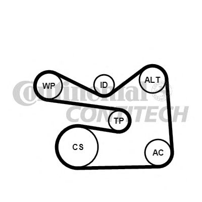 CONTITECH 6pk1733k3 -  Поликлиновой ременный комплект