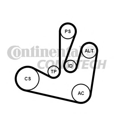 CONTITECH 6pk1750k2 -  Поликлиновой ременный комплект