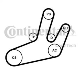 CONTITECH 6pk1780k1 -  Поликлиновой ременный комплект