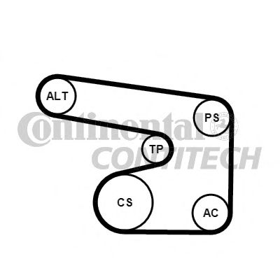 CONTITECH 6pk1900k1 -  Поликлиновой ременный комплект