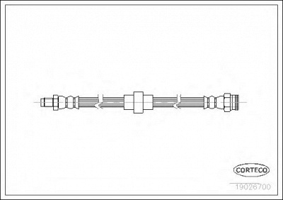 CORTECO 19026700 -  Тормозной шланг