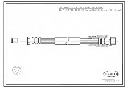 CORTECO 19036133 -  Тормозной шланг