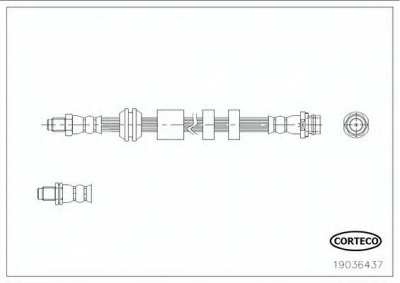 CORTECO 19036437 -  Тормозной шланг
