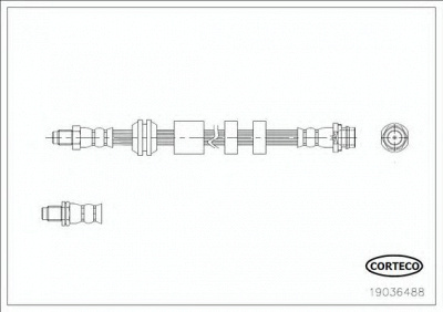 CORTECO 19036488 -  Тормозной шланг