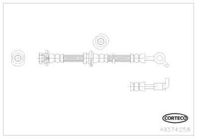 CORTECO 49374258 -  Тормозной шланг