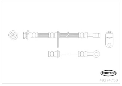CORTECO 49374750 -  Тормозной шланг