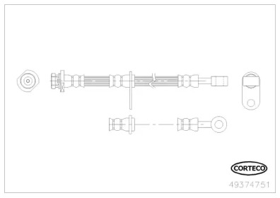 CORTECO 49374751 -  Тормозной шланг