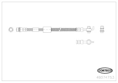 CORTECO 49374753 -  Тормозной шланг