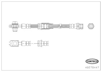 CORTECO 49378447 -  Тормозной шланг