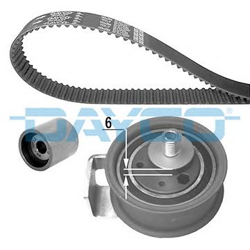 DAYCO ktb404 -  Паразитный / Ведущий ролик, зубчатый ремень
