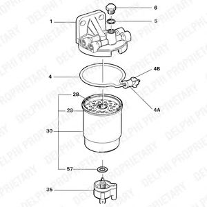 DELPHI 5822075 - Топливный фильтр