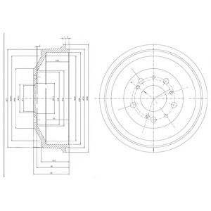 DELPHI bf153 -  Тормозной барабан