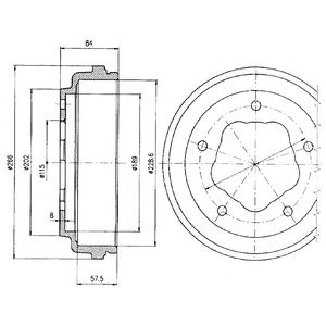 DELPHI bf292 -  Тормозной барабан