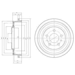 DELPHI bf425 -  Тормозной барабан