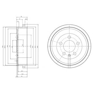 DELPHI bf463 -  Тормозной барабан