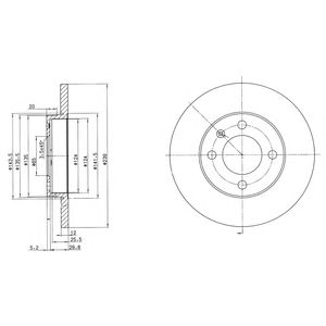 DELPHI bg2116 -  Тормозной диск
