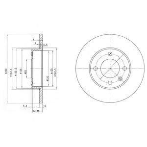DELPHI bg2117 -  Тормозной диск