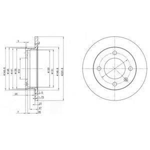 DELPHI bg2118 -  Тормозной диск
