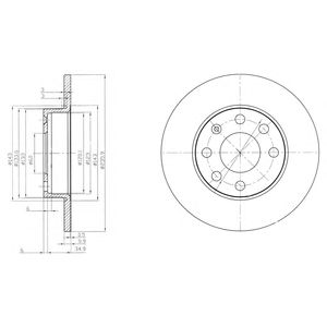 DELPHI bg2149 -  Тормозной диск