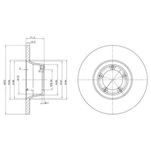 DELPHI bg2157 -  Тормозной диск
