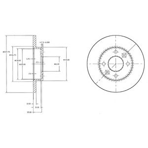 DELPHI bg2217 -  Тормозной диск