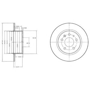 DELPHI bg2240 -  Тормозной диск