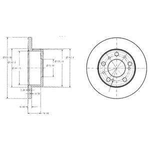 DELPHI bg2253 -  Тормозной диск