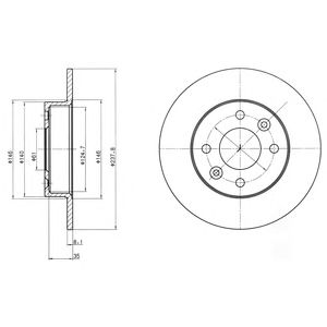 DELPHI bg2258 -  Тормозной диск