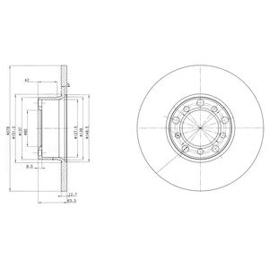 DELPHI bg2259 -  Тормозной диск