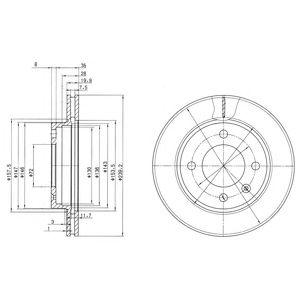 DELPHI bg2273 -  Тормозной диск
