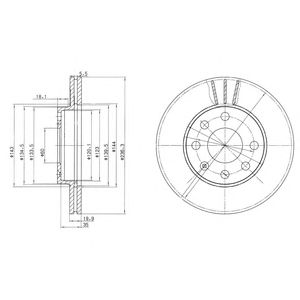 DELPHI bg2278 -  Тормозной диск