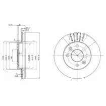 DELPHI bg2282c -  Диск тормозной вентилируемый