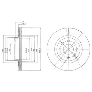 DELPHI bg2283 -  Тормозной диск
