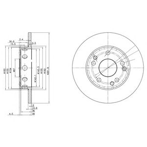 DELPHI bg2288 -  Тормозной диск