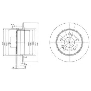 DELPHI bg2291 -  Тормозной диск