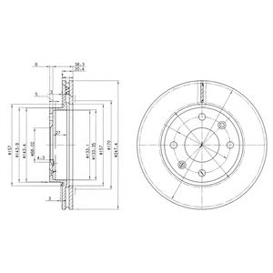 DELPHI bg2292 -  Тормозной диск