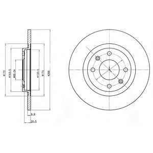 DELPHI bg2308 -  Тормозной диск