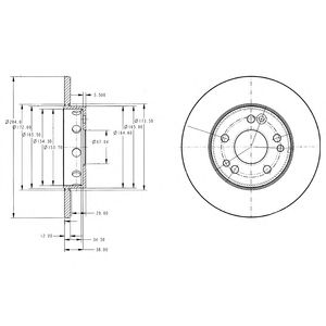 DELPHI bg2314 -  Тормозной диск
