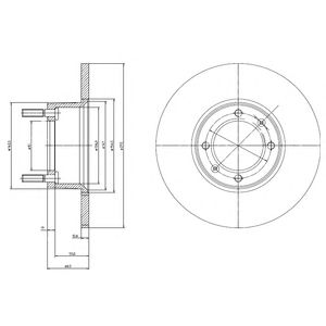 DELPHI bg2316 -  Тормозной диск