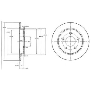 DELPHI bg2332 -  Тормозной диск