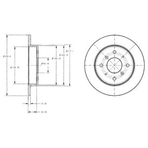 DELPHI bg2338 -  Тормозной диск
